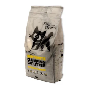 KittyClean bentonite clumping cat litter with activated carbon 5 L – angled view