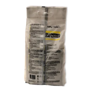 KittyClean bentonite clumping cat litter with activated carbon 5 L – back of pack