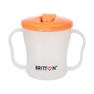 Britton First Cup 200 ml orange with closed drinking spout