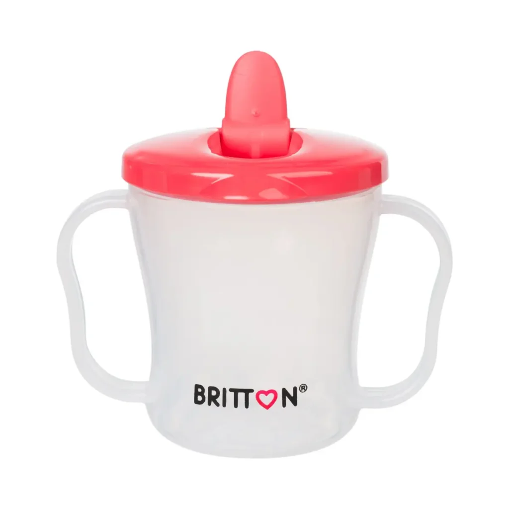 Britton First Cup 200 ml red with open drinking spout