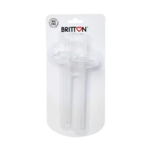 Britton replacement straws set, 2 pieces, in retail packaging