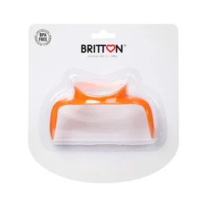 Britton orange cup handles in retail packaging