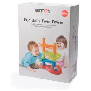 Britton Fun Balls Twin Tower retail box angle view