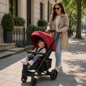 Stroller Britton Helix DARK-RED/Black