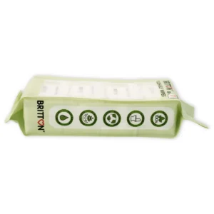 Britton flushable baby wipes large pack side view