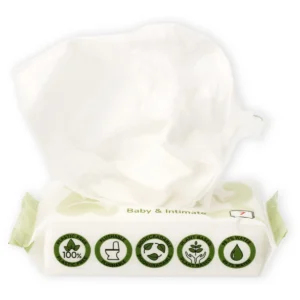 Britton flushable baby wipes small pack open front view