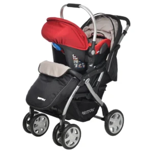 Britton Babyway car seat on Allroad pushchair angle view