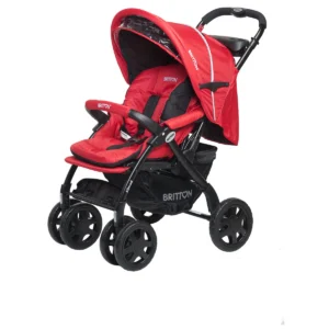 Britton Allroad red and black pushchair main view