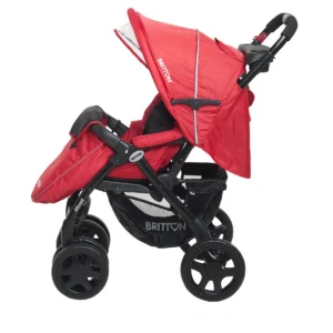 Britton Allroad red and black pushchair side view