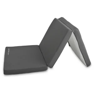 Britton Lagom dark grey travel mattress partly folded