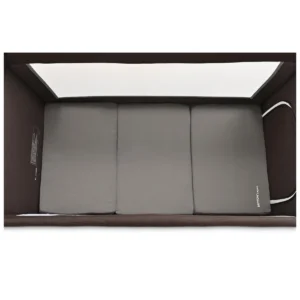Britton Lagom travel mattress in cot top view