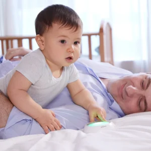 Bebcare Hear baby unit in use with a family