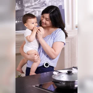 Bebcare Hear parent unit in use with a family