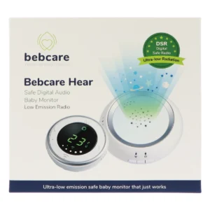 Bebcare Hear audio baby monitor retail box – front view