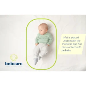 Bebcare breathing sensor mat placed underneath the baby mattress