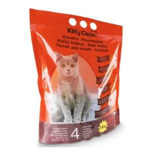 KittyClean antibacterial silica cat litter, 1.4 kg – right angled pack view