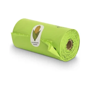 PuppyClean compostable dog poop bag roll – side view