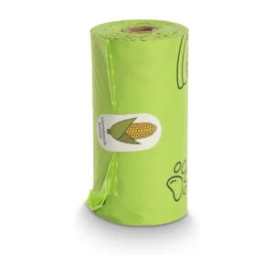 PuppyClean compostable dog poop bag roll – upright view