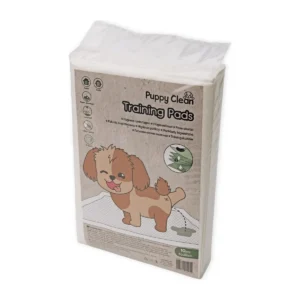 PuppyClean pet training pads 60 × 60 cm, 10 pcs – top angled pack view