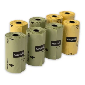 Eight rolls of PuppyClean dog poop bags, 160 bags in total