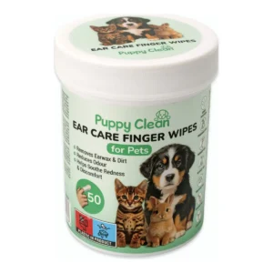 PuppyClean Pet Ear Cleaning Finger Wipes 50pcs