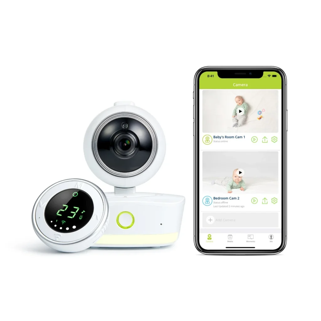 Bebcare iQ Wi-Fi baby monitor with camera, parent unit and mobile app