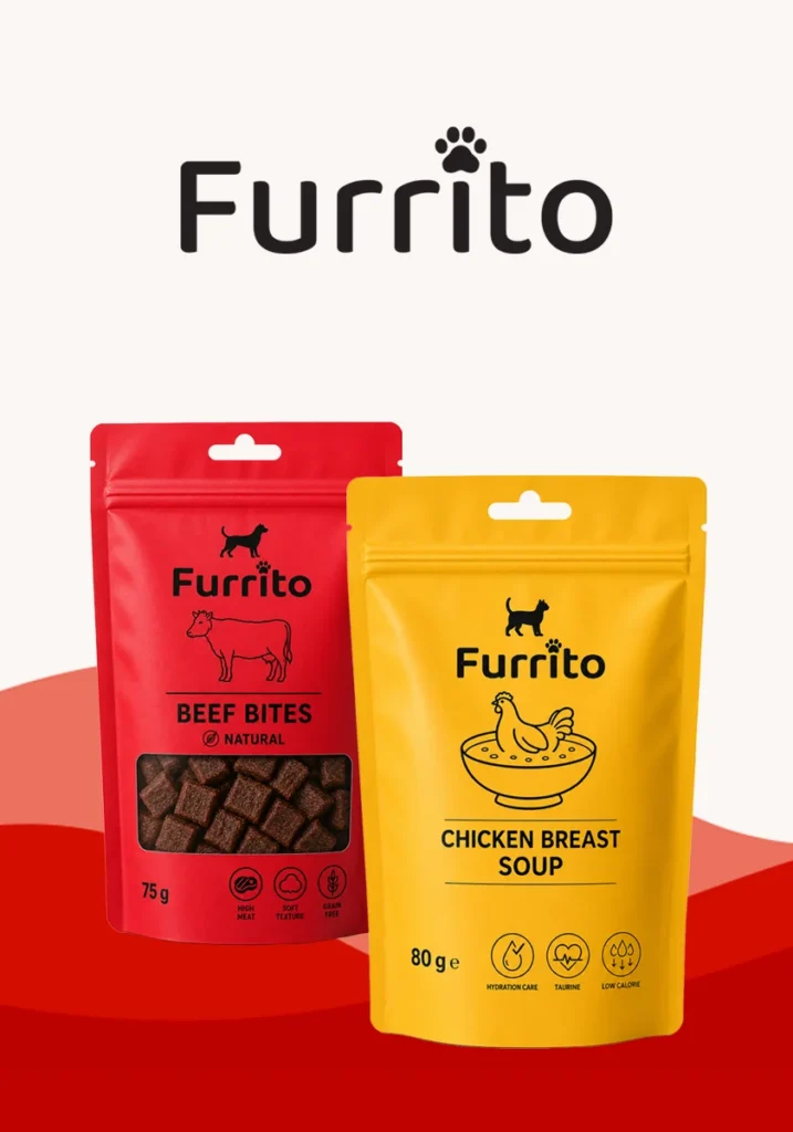 Furrito pet treats and cat soup