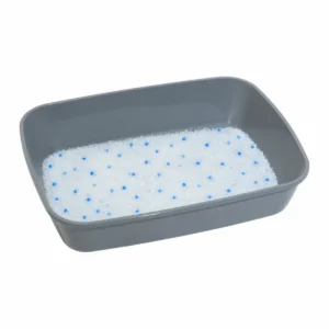 KittyClean silica crystal cat litter in a litter tray